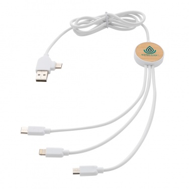 Logotrade promotional item image of: RCS recycled plastic Ontario 6-in-1 cable