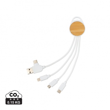 Logotrade advertising product picture of: RCS recycled plastic Ontario 6-in-1 round cable