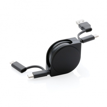 Logotrade corporate gift picture of: RCS standard recycled plastic and TPE 6-in-1 cable