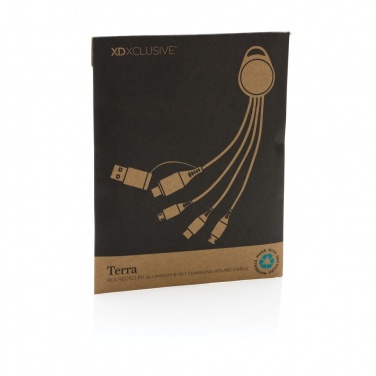 Logo trade promotional giveaways picture of: Terra RCS recycled aluminium 6-in-1 charging cable