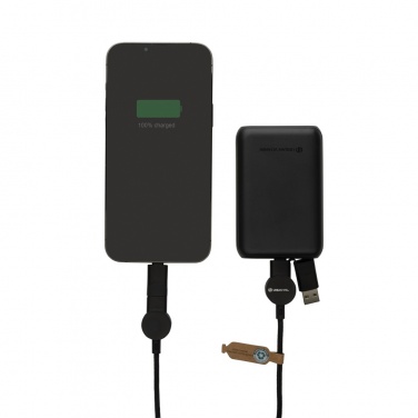 Logo trade corporate gifts image of: Oakland RCS recycled plastic 6-in-1 fast charging 45W cable