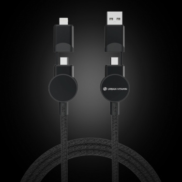 Logo trade promotional gifts image of: Oakland RCS recycled plastic 6-in-1 fast charging 45W cable