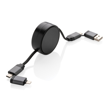 Logo trade advertising product photo of: Terra RCS recycled aluminium retractable 6 in 1 cable