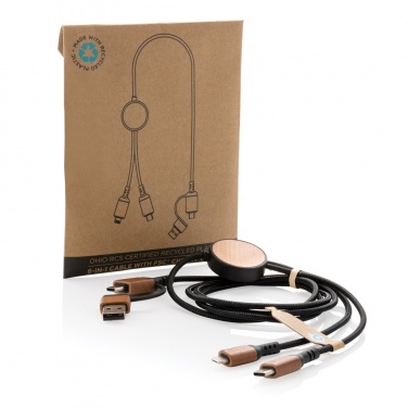 Logo trade promotional merchandise image of: Ohio RCS certified recycled plastic 6-in-1 cable