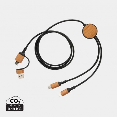 Logo trade corporate gift photo of: Ohio RCS certified recycled plastic 6-in-1 cable