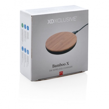 Logo trade promotional merchandise photo of: Bamboo X 5W wireless charger