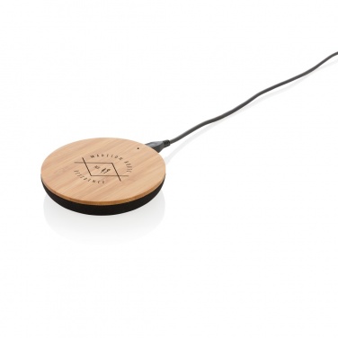 Logotrade promotional gift image of: Bamboo X 5W wireless charger