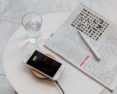 Logo trade promotional item photo of: Bamboo X 5W wireless charger