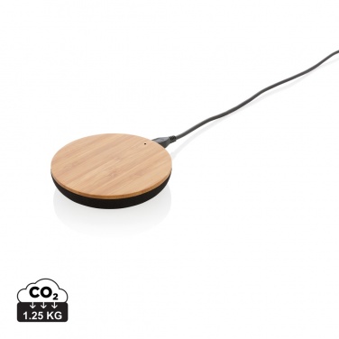 Logo trade business gift photo of: Bamboo X 5W wireless charger