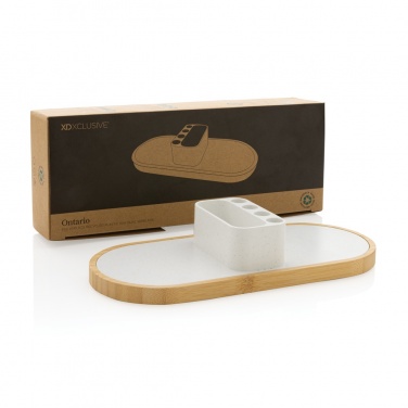 Logo trade promotional items image of: Ontario RCS rplastic 10W dual wireless