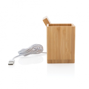 Logotrade business gift image of: Calgary bamboo 10W wireless charger