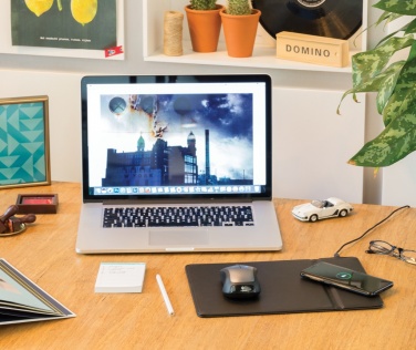 Logotrade promotional gift image of: Mousepad with 5W wireless charging