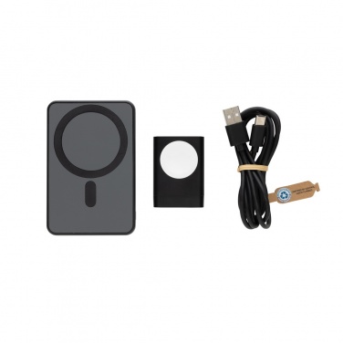 Logo trade corporate gifts picture of: Powerbase RCS recycled plastic 3 in 1 charger with powerbank