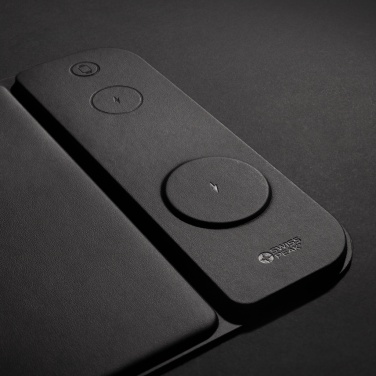 Logotrade promotional giveaway image of: Swiss peak RCS recycled PU 15W 3 in 1 charging mousepad