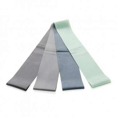 Logo trade promotional items picture of: 4pc elastic fitness bands in pouch