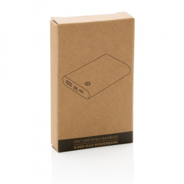 Logotrade promotional gift picture of: Bamboo 5.000 mAh powerbank