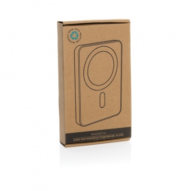 Logo trade promotional product photo of: Magnetix RCS recycled plastic 5000 mah magnetic powerbank