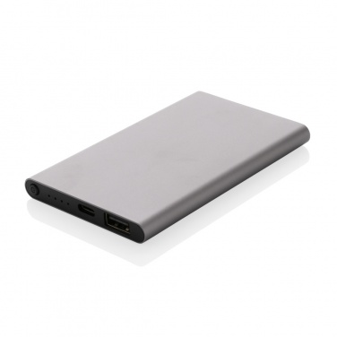 Logo trade promotional items picture of: RCS recycled plastic/aluminum 4000 mah powerbank with type C