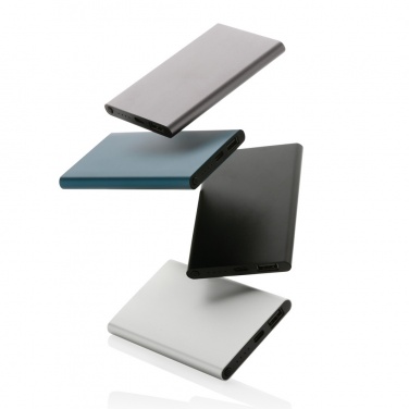 Logotrade promotional product image of: RCS recycled plastic/aluminum 4000 mah powerbank with type C