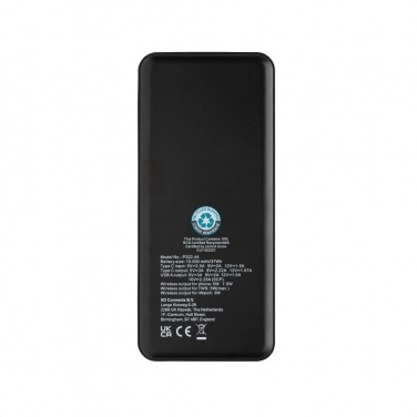 Logotrade promotional item image of: Fenwick RCS recycled plastic 10000mah  3 in 1 fast powerbank