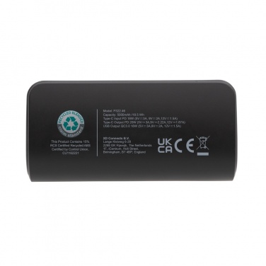 Logotrade promotional merchandise photo of: FlashCharge RCS rplastic 5000 mah fast charge powerbank