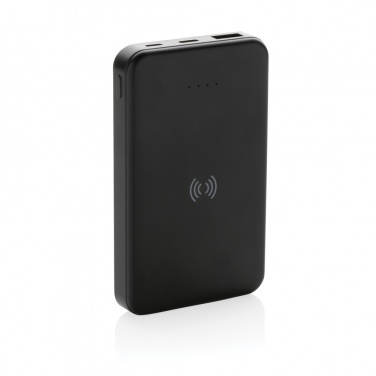 Logo trade promotional giveaway photo of: RCS recycled plastic 5.000 mAh 5W wireless powerbank