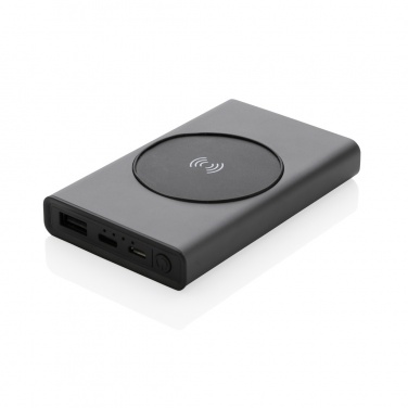 Logotrade promotional merchandise picture of: Terra RCS recycled aluminium 5000 mAh powerbank 5W wireless