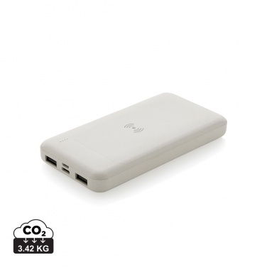 Logo trade business gifts image of: RCS standard recycled plastic wireless powerbank