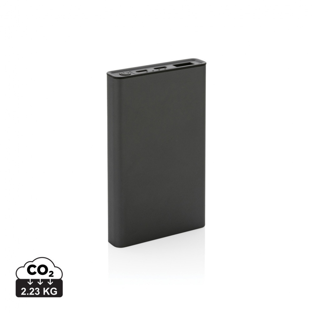 Logo trade promotional gift photo of: Terra RCS recycled aluminium powerbank 5.000 mAh