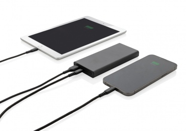 Logotrade promotional product image of: Terra RCS recycled 18W aluminium powerbank 10.000 mAh