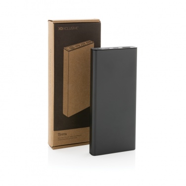 Logo trade promotional gift photo of: Terra RCS recycled 18W aluminium powerbank 10.000 mAh