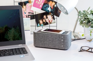 Logotrade promotional merchandise picture of: Vogue wireless charging speaker