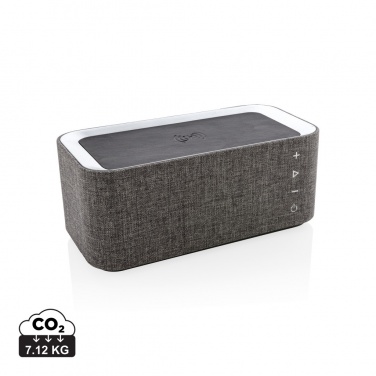 Logo trade promotional giveaways picture of: Vogue wireless charging speaker