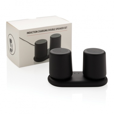 Logo trade promotional items image of: Double induction charging speaker