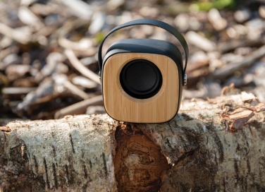 Logo trade business gifts image of: Bamboo 3W Wireless Fashion Speaker