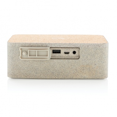 Logo trade corporate gifts picture of: Wheatstraw wireless charging speaker