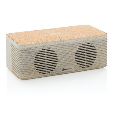 Logo trade advertising products image of: Wheatstraw wireless charging speaker