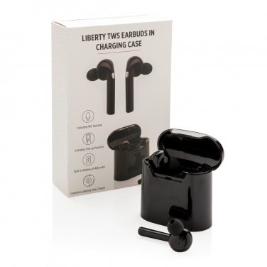 Logotrade promotional items photo of: Liberty wireless earbuds in charging case
