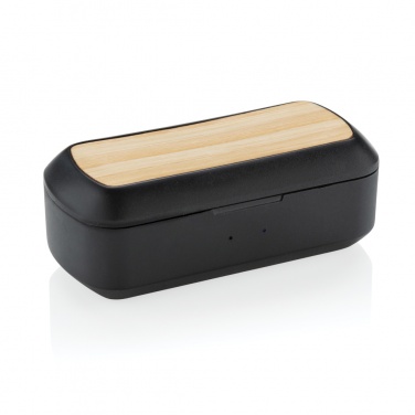 Logo trade corporate gifts picture of: Bamboo Free Flow TWS earbuds in case