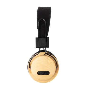 Logo trade promotional merchandise picture of: Bamboo wireless headphone