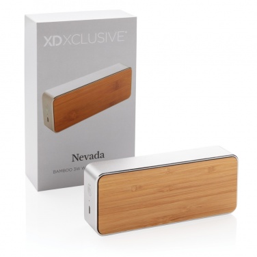Logotrade corporate gift picture of: Nevada Bamboo 3W wireless speaker