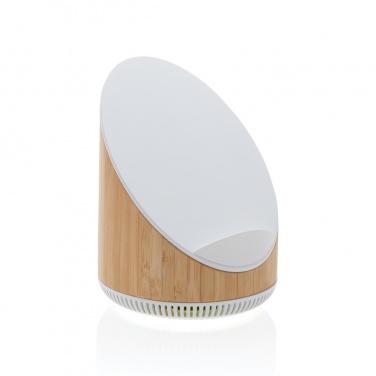 Logotrade promotional gifts photo of: Ovate bamboo 5W speaker with 15W wireless charger