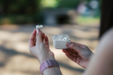 Logo trade promotional items image of: RCS recycled plastic Liberty Pro wireless earbuds
