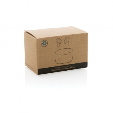 Logo trade promotional products image of: RCS recycled plastic Liberty Pro wireless earbuds