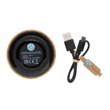 Logotrade promotional item picture of: RCS recycled plastic and bamboo 3W wireless speaker