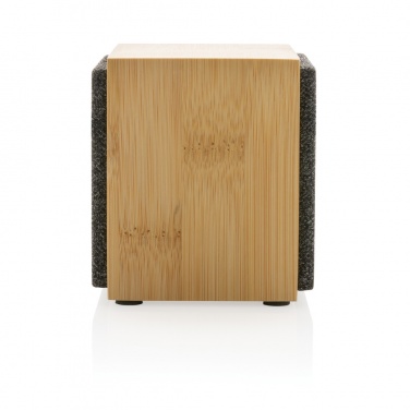 Logo trade promotional merchandise image of: Wynn 5W bamboo wireless speaker