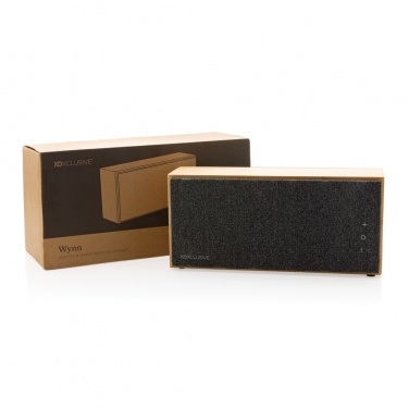 Logotrade promotional item image of: Wynn 20W bamboo wireless speaker