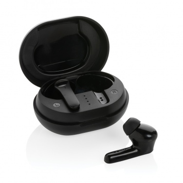 Logo trade promotional item photo of: RCS standard recycled plastic TWS earbuds