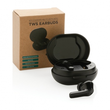Logotrade promotional giveaways photo of: RCS standard recycled plastic TWS earbuds