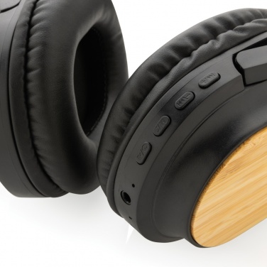 Logo trade promotional products image of: RCS and bamboo Elite Foldable wireless headphone